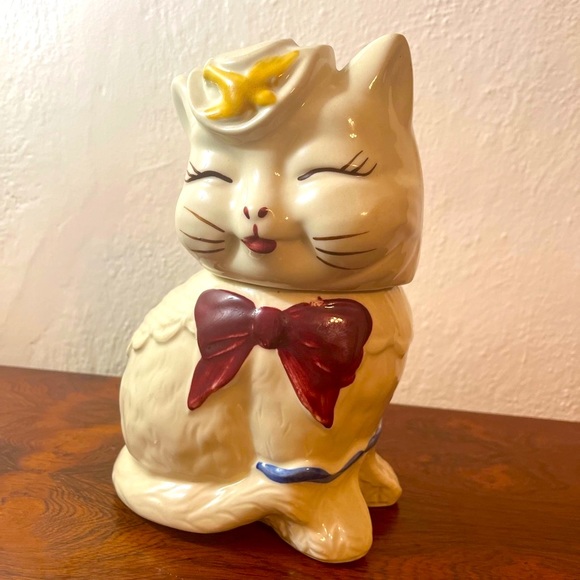 Vintage Other - Shawnee Pottery Puss ‘n Boots Vintage 1940’s Cat Cookie Jar